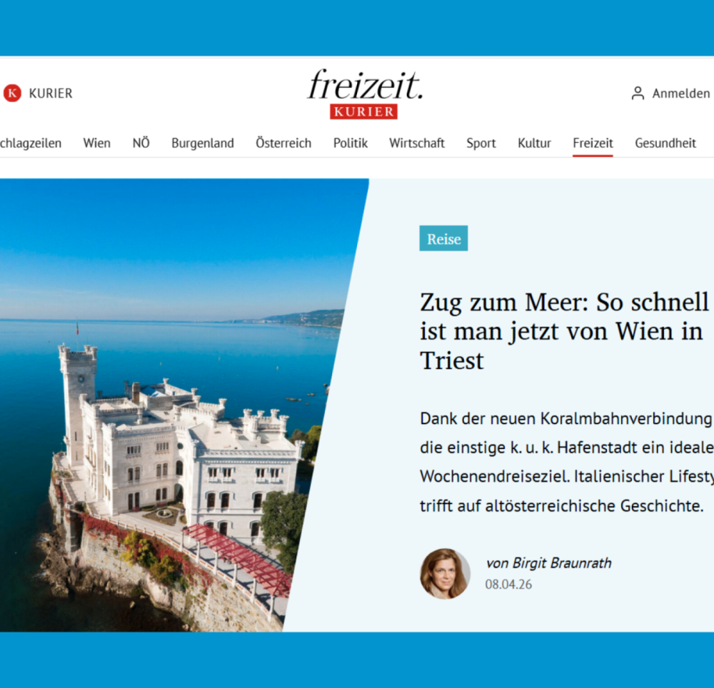Zug zum Meer: So schnell ist man jetzt von Wien in Triest - Kurier
